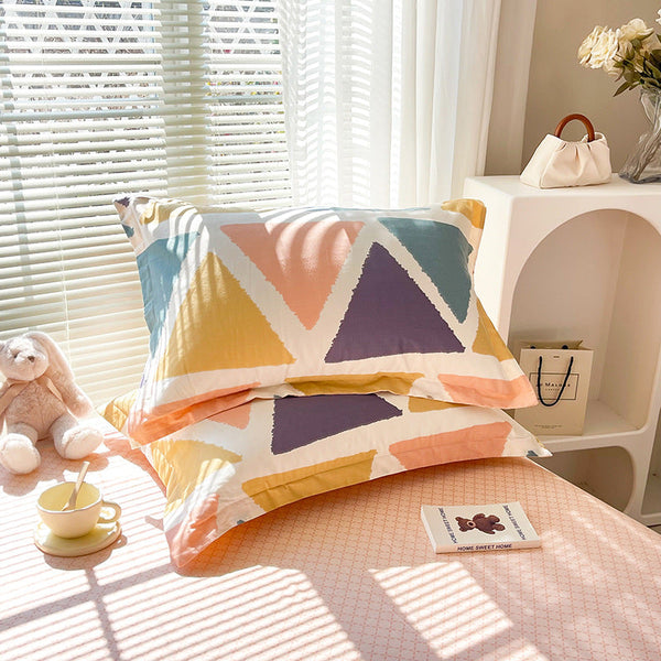 Stroll Through Time 100% Cotton Pillowcase Set (Pack Of 2) Breathable Size 48X74cm Pure Covers Pillow Cases