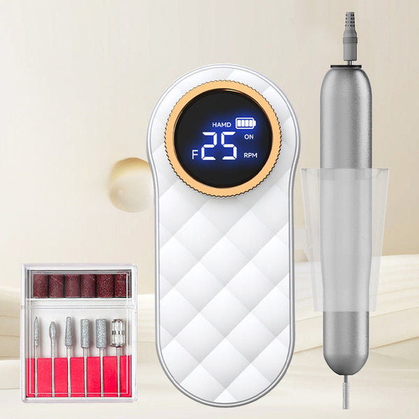 White Portable Mini Electric Nail Drill Pen Manicure Pedicure Polishing & Shaping Tool Electric Files & Tools