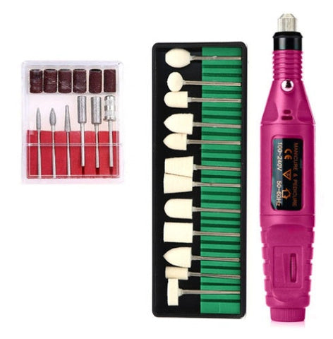 Regular Set With Wool Grinding Needle Portable Electric Nail Drill Kit Usb Manicure Pedicure Polishing & Shaping Tool Electric Files & Tools