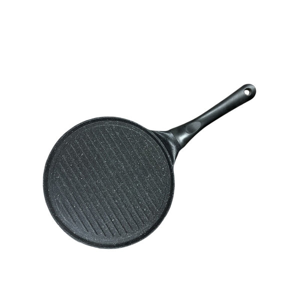 Black Steak + Handle (Gas Model) Non Stick Pancake 7 Hole Fun Shapes Breakfast Griddle (27Cm) Frying & Grill Pans