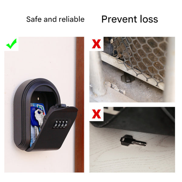 Blue 3Pcs Wall Mount Plastic Combination Key Lock Box Secure Safe Storage Key Safes Boxes & Hideaways