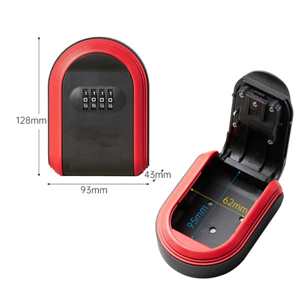 Blue 3Pcs Wall Mount Plastic Combination Key Lock Box Secure Safe Storage Key Safes Boxes & Hideaways