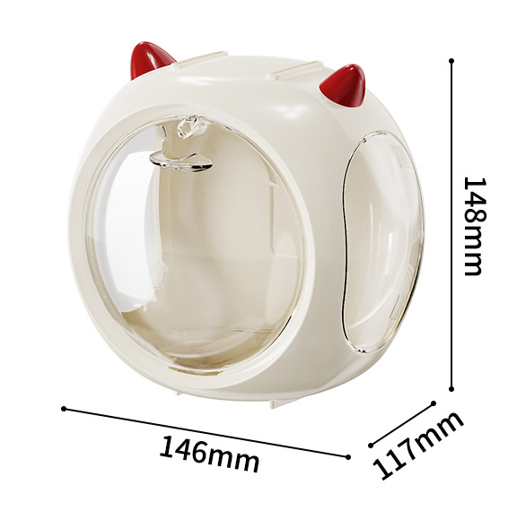 2Pcs Blue Cute Magnetic Display Case Dustproof 'Space Capsule' Box For Figures & Collectibles Display Stands