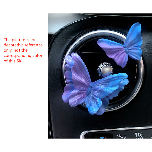 Aurora Purple Butterfly Set Of 3 Car Air Vent Clips Decorative Scent Diffuser Ornaments Air Fresheners