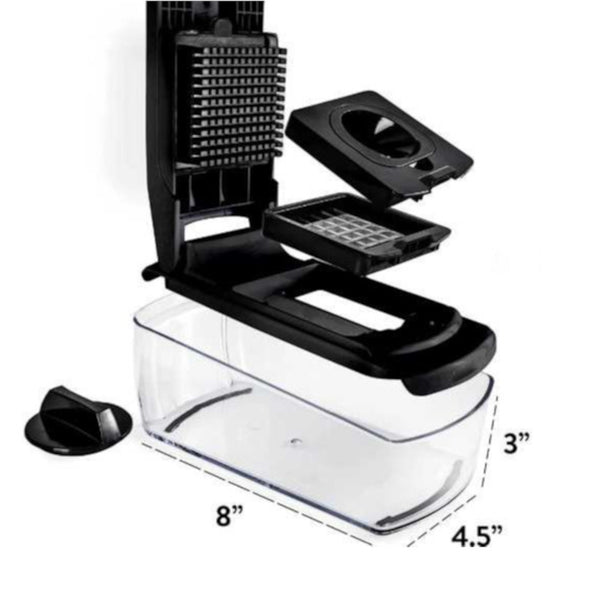 18 Piece Multi Function Vegetable Chopper Rotary Grater Spiralizer And Slicer For Home Kitchen (All Black) Peelers & Slicers
