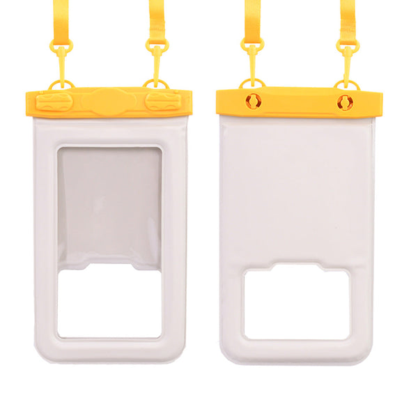 Ipx8 Waterproof Phone Pouch With Inflatable Floating Layertouchscreen Dry Bag For Swimming(Yellow) Dry Bags