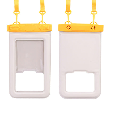 Ipx8 Waterproof Phone Pouch With Inflatable Floating Layertouchscreen Dry Bag For Swimming(Yellow) Dry Bags