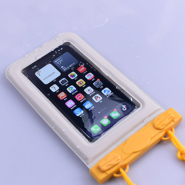Ipx8 Waterproof Phone Pouch With Inflatable Floating Layertouchscreen Dry Bag For Swimming(White) Dry Bags