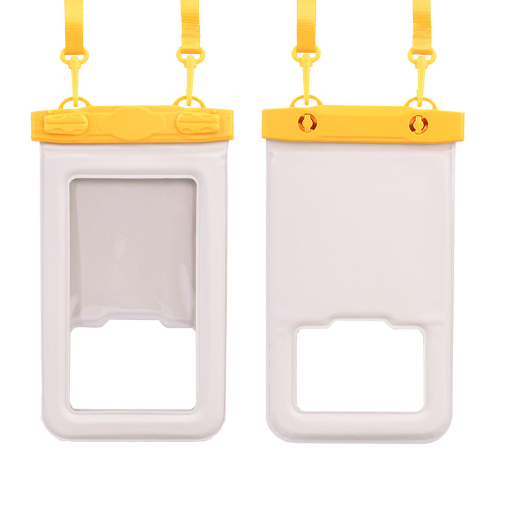 Ipx8 Waterproof Phone Pouch With Inflatable Floating Layertouchscreen Dry Bag For Swimming(White) Dry Bags