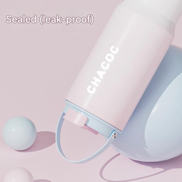 304 Stainless Steel Insulated Tumblerlarge Capacity With Handle And Cute Cloud Accessory Pink Water Bottles & Vacuum Flasks