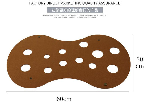 Diy Felt Cat Tunnel Foldable Egg Roll Shaped Pet Toy With Multiple Holes Brown + Gray Cat Toys