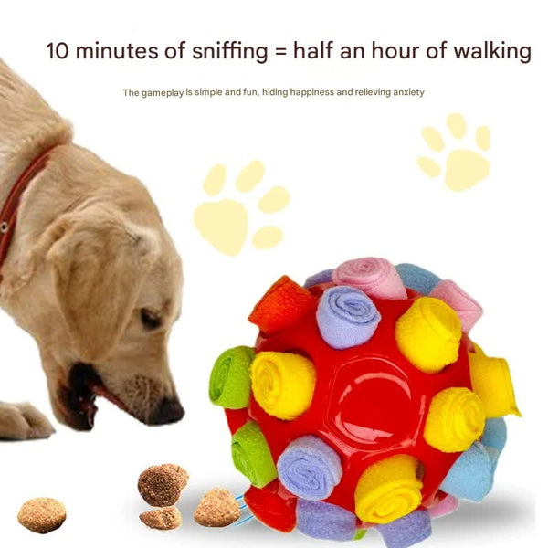 Rubber Snuffle Ball For Pets Interactive Hollow Treat Hiding Toy Orange Dog Toys