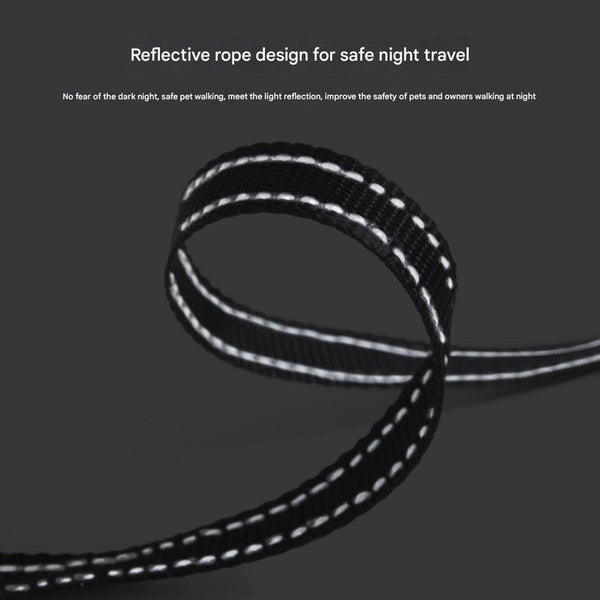 Retractable Dog Leash Reflective Pet Lead With 3M Extension One Button Control Green Leads & Head Collars