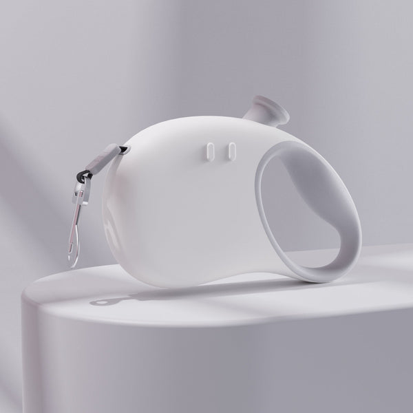 Retractable Dog Leash Reflective Pet Lead With 3M Extension One Button Control Gray Leads & Head Collars