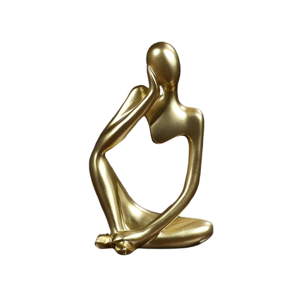 Nordic Abstract Resin Figurine Modern Minimalist Home Decor Sculpture Gold Sculptures & Figurines