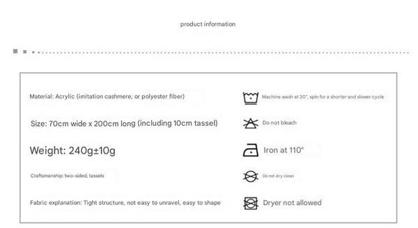 Luxe Soft Imitation Cashmere Scarf Warm Solid Tone Shawl With Elegant Fringe(Red Bean Paste Powder) Scarves & Wraps