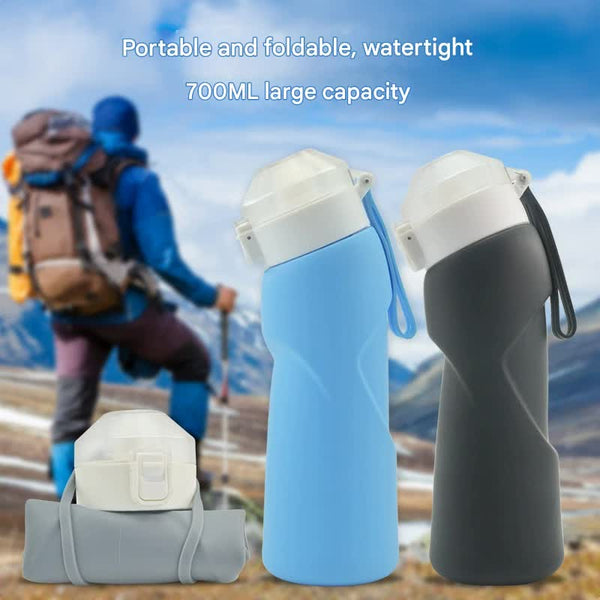 Pink Collapsible Silicone Water Bottle Portable Large Capacity Outdoor Hiking Flask Canteens Bottles & Flasks