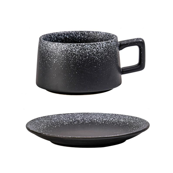 Ceramic Coffee Cup And Saucer Set Elegant Afternoon Tea Snow Cups & Saucers