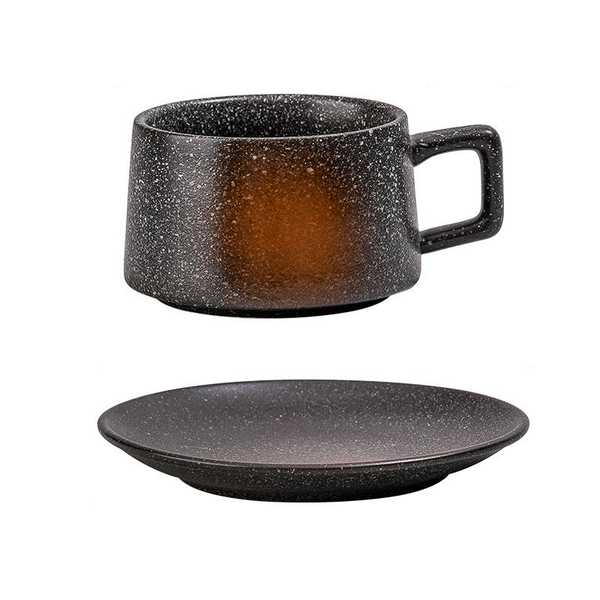 Ceramic Coffee Cup And Saucer Set Elegant Afternoon Tea Embroidery Cups & Saucers