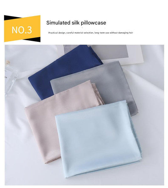 Luxury Satin Sleep Mask Gift Set 4 Piece With Pillowcase And Hair Accessories Navy Blue Sleep Masks