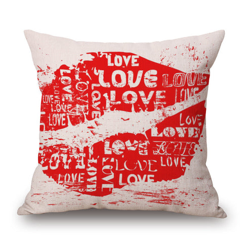 Pop Art Graphic Throw Pillow Vintage Style Cushion For Home Decor White Red Cushions & Decorative Pillows