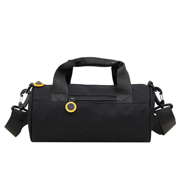 Waterproof Oxford Cylindrical Travel Bag Large Capacity Handbag With Shoulder Strap(Black) Other Luggage