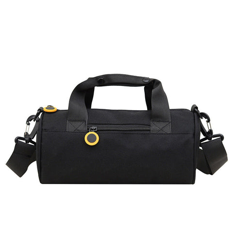 Waterproof Oxford Cylindrical Travel Bag Large Capacity Handbag With Shoulder Strap(Black) Other Luggage