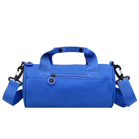 Waterproof Oxford Cylindrical Travel Bag Large Capacity Handbag With Shoulder Strap(Blue) Other Luggage