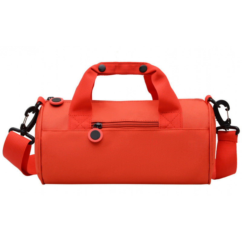 Waterproof Oxford Cylindrical Travel Bag Large Capacity Handbag With Shoulder Strap(Red) Other Luggage