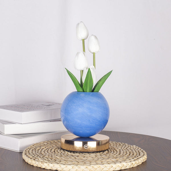 White Tulip Night Light Floral Table Lamp For Bedroom Ambiance Lamps