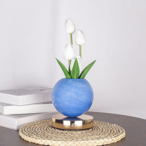 White Tulip Night Light Floral Table Lamp For Bedroom Ambiance Lamps