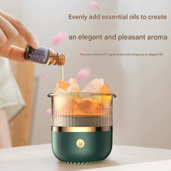 Crystal Humidifier With Led Light Aromatherapy Diffuser For Home Relaxation(White) Humidifiers
