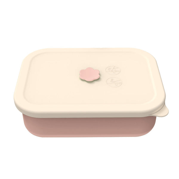 Lotus Color Microwave Safe Silicone Lunch Box With 4 Compartments Airtight Bento For Work And Travel Lunchboxes