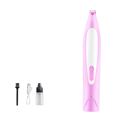 Electric Pet Hair Clipper With Type Charging Led Light And Grooming Accessories(Purple) Dog Grooming