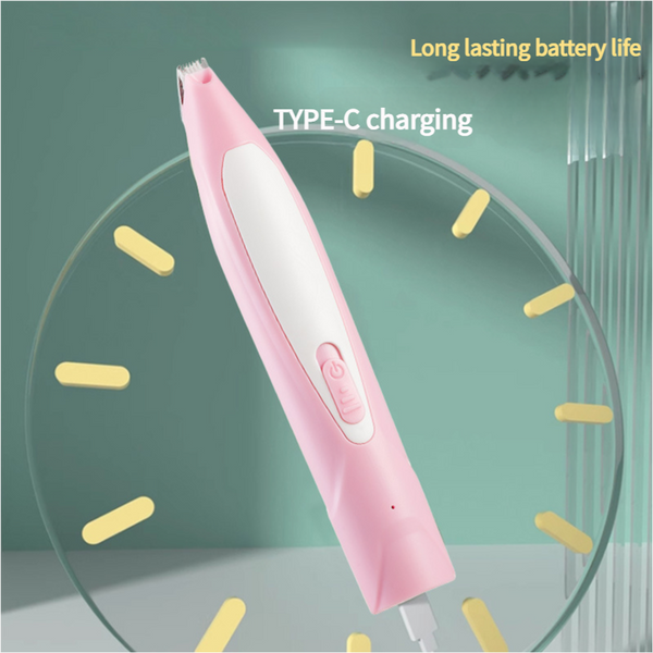 Electric Pet Hair Clipper With Type Charging Led Light And Grooming Accessories(Purple) Dog Grooming