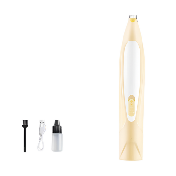 Electric Pet Hair Clipper With Type Charging Led Light And Grooming Accessories(Yellow) Dog Grooming