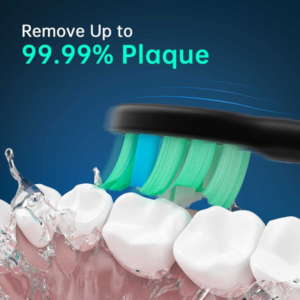 Advanced Electric Toothbrush With 5 Modes And 8 Brush Heads (Black) Electric Toothbrushes