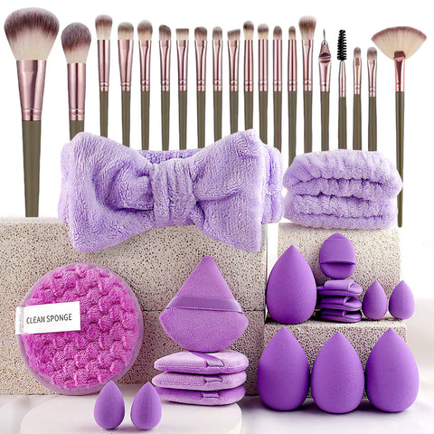 40 Piece Ultimate Beauty Tool Kit For Face Cleansing And Makeup(Purple) Other Makeup Tools & Accs.