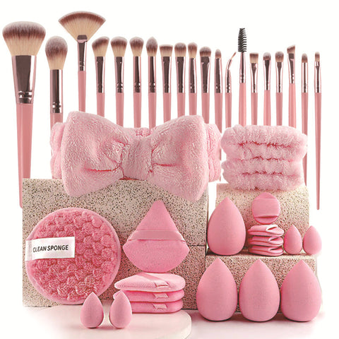 40 Piece Ultimate Beauty Tool Kit For Face Cleansing And Makeup(Pink) Other Makeup Tools & Accs.