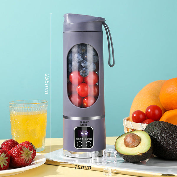 Electric Juicer Blender 450Ml Usb Rechargeable Smoothie Maker With 12 Blades (Purple) Handheld Blenders