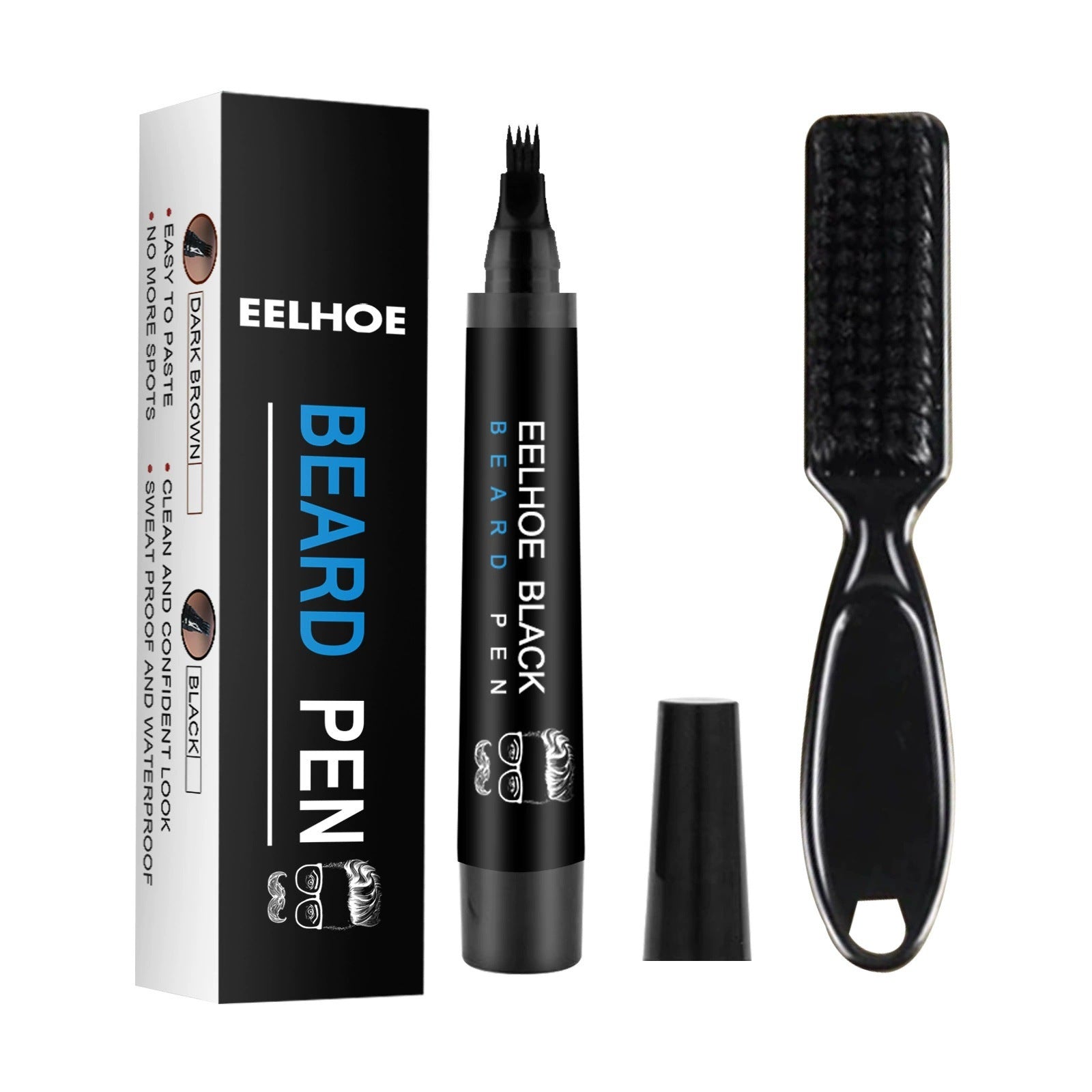 Eelhoe Beard Pen Filler Kit Waterproof & Sweatproof For A Natural Fuller Look Other Makeup Tools & Accs.