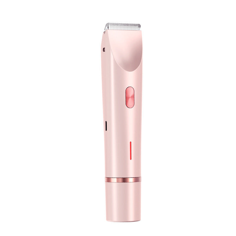 2 In 1 Ladies Electric Shaver & Trimmer Ipx7 Waterproof Usb C Rechargeable Dual Head Design(Pink) Women's Shavers