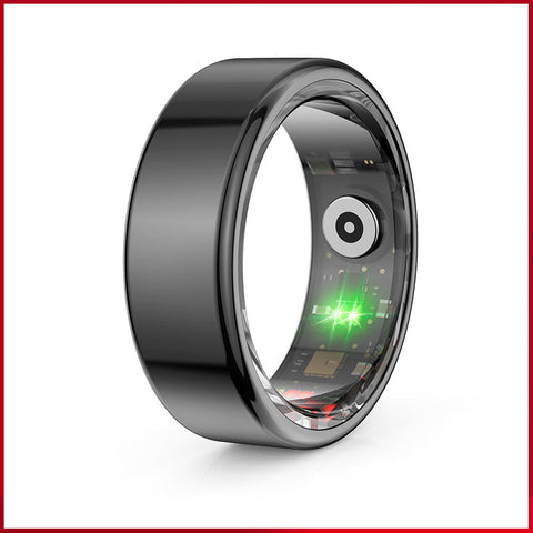 Advanced Smart Health Ring 24/7 Heart Rate Spo2 Sleep & Activity Tracker With Magnetic Charging (Black) Activity Trackers