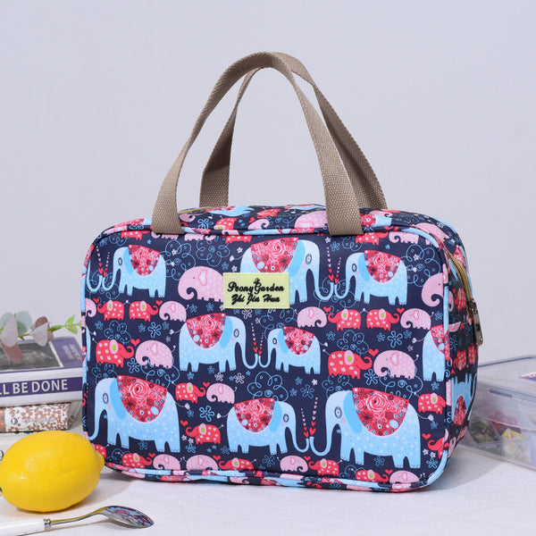 Versatile Handled Bag Durable Waterproof Toiletries Lunch Travel Blue Elephant Other Luggage