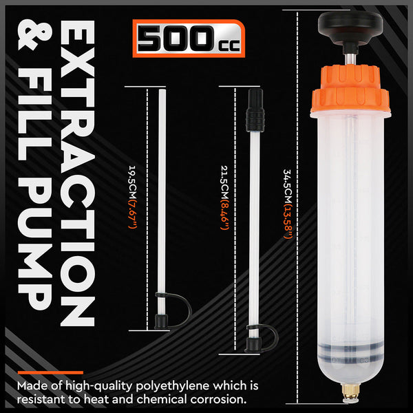 500Cc Fluid Extraction & Fill Pump Syringe Durable Manual For Automotive Marine Fluids Other Auto Tools & Supplies