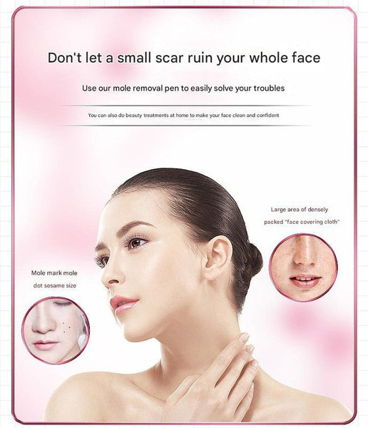 Professional 9 Level Skin Tag & Mole Remover Pen Usb Rechargeable With Led Display Multiple Needles(White) Facial Cleansing Devices