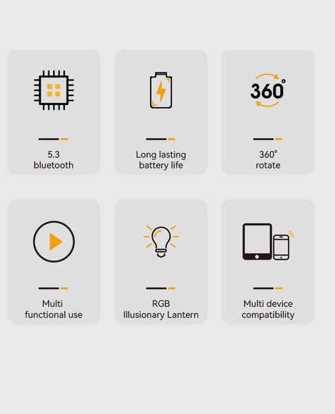 Foldable Bluetooth Speaker With 360 Rotating Phone/Tablet Stand & Rgb Lights Hifi Surround Sound(Black) Audio Docks & Mini Speakers