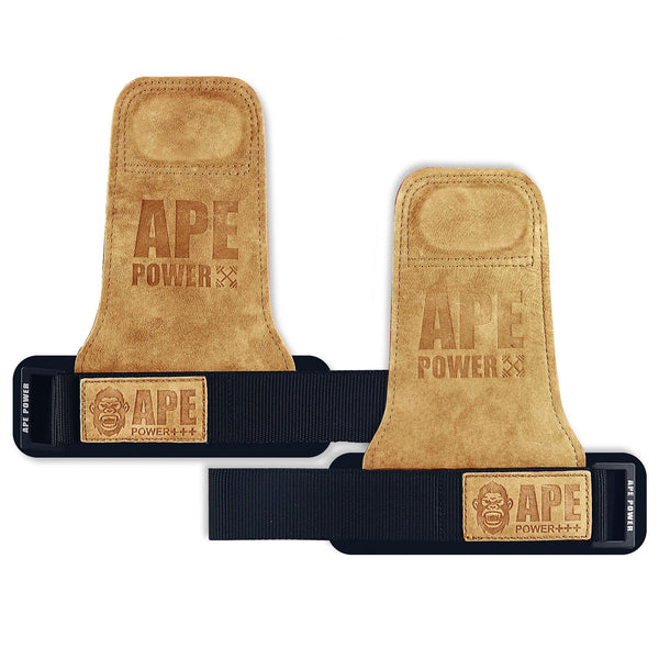 Heavy Duty Weightlifting Grips Anti Slip Cowhide Palm Protectors With Neoprene Wrist Support & Adjustable Straps(Green) Hand Grippers