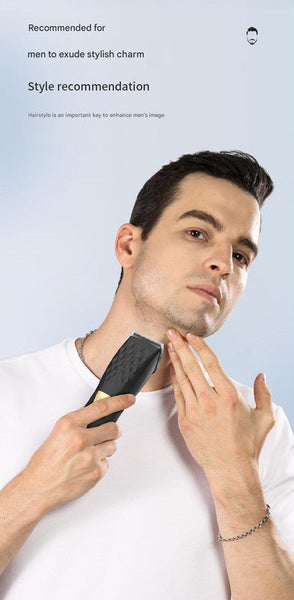 Professional 2 In 1 Cordless Hair Clipper & Trimmer Kit With Led Display 5 Speed Fine Tuning Clippers & Trimmers