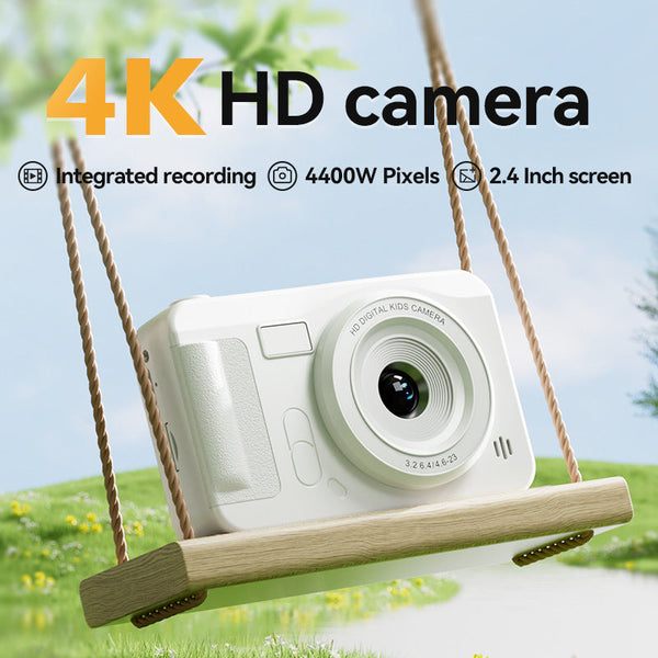 Student Hd Digital Camera 44Mp 8X Zoom Autofocus Dual Lens Type Charging (White) Digital Cameras